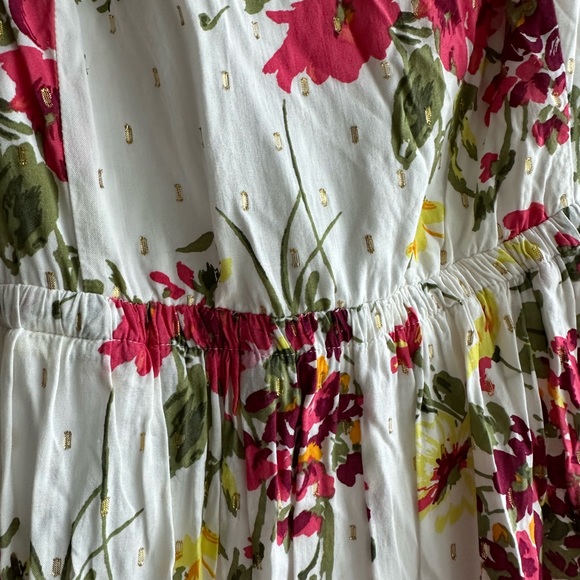 Lane Bryant convertible puff sleeve tiered floral midi dress. Like new condition - Picture 9 of 13